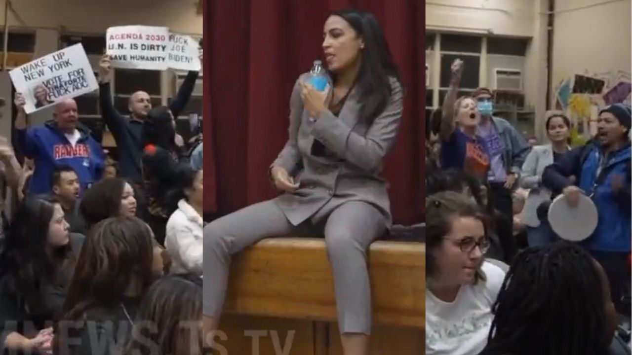 Protestors at AOC's town hall in Queens, New York turned the House Representative into an aloof 'dancer', as her way to mock the angry citizens.