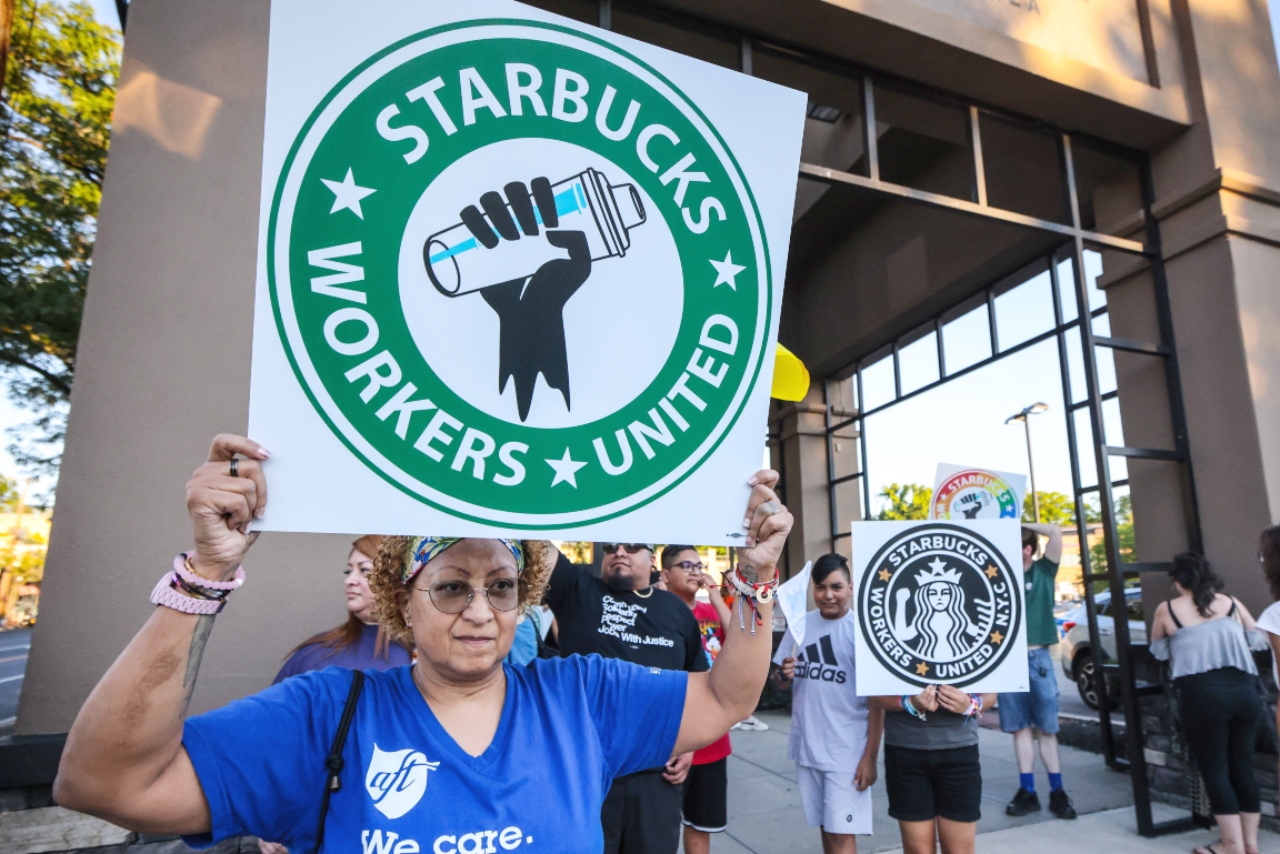 Coffee giant Starbucks has been accused of illegally closing nearly two dozen stores nationwide to discourage union activities.